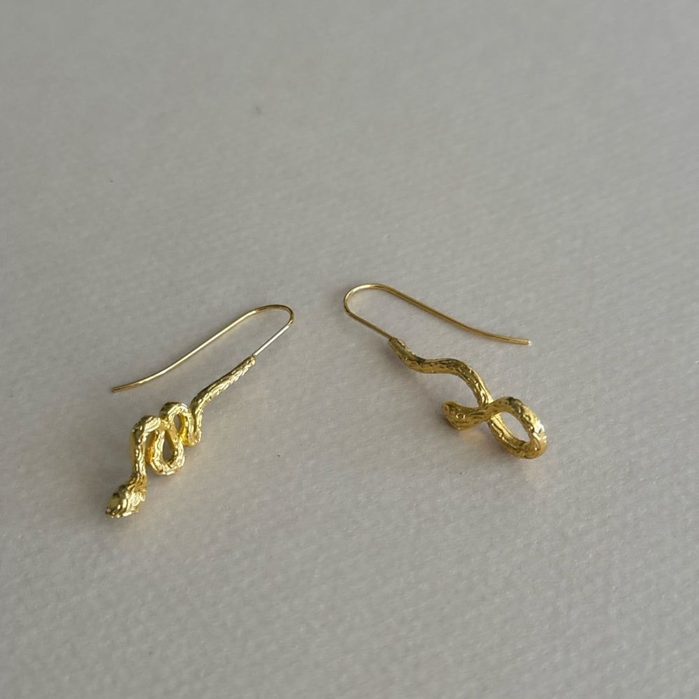 Elegant Snake Earrings N1925 - Picture 3 of 5